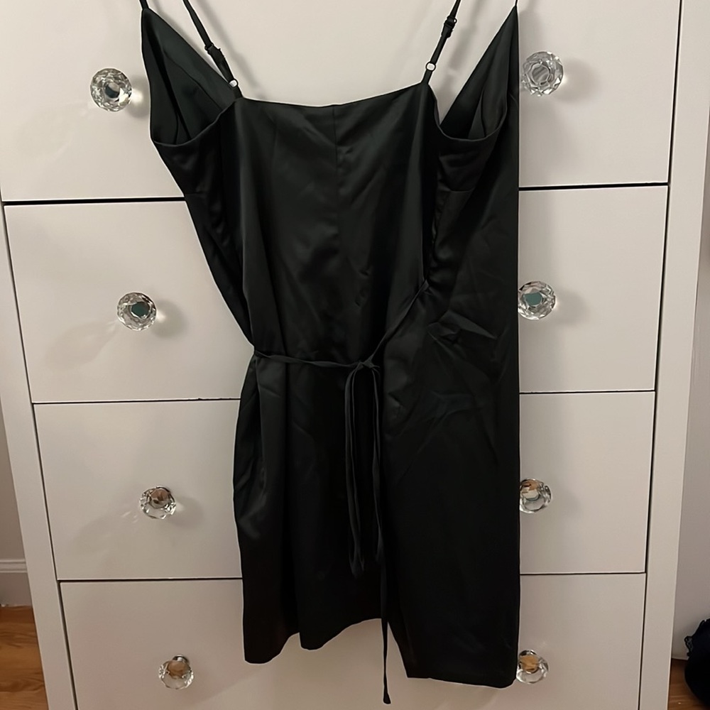 Majorelle Size S Green Polyester Tie Mini Dress - Picture 4 of 5